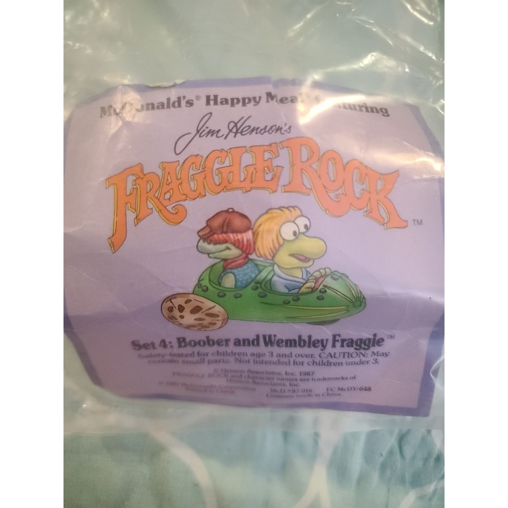 McDonalds Happy Meal Toys 1987 FRAGGLE ROCK #4 Fraggle vehicle toy NEW